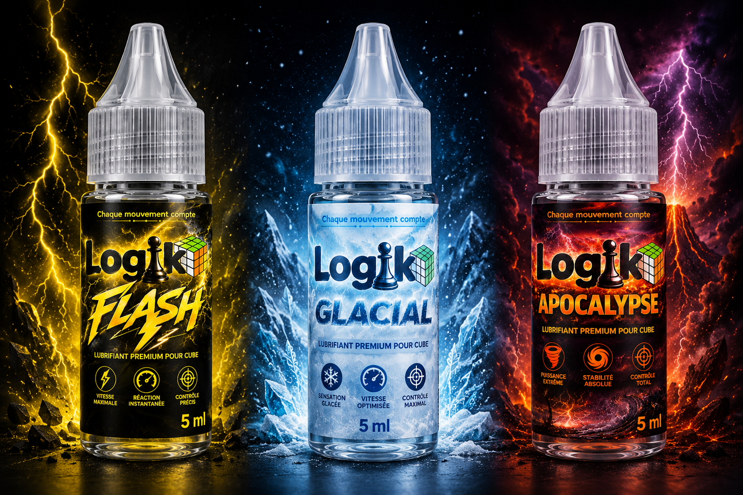 Logik lubrifiant pack3
